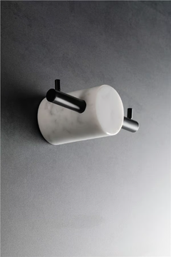 EQUILIBRIUM EQM 13 - Double marble robe hook by Stilhaus - view 3