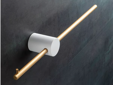 EQUILIBRIUM EQR 06/11 SX - Brass toilet roll holder / towel rack by Stilhaus - view 2