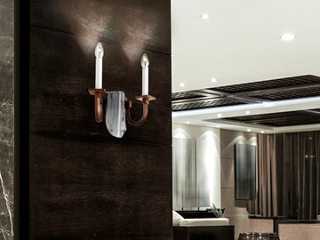 NEW DIRECTIONS 20826 - Metal and sandblasted glass wall light by Stillux - view 3
