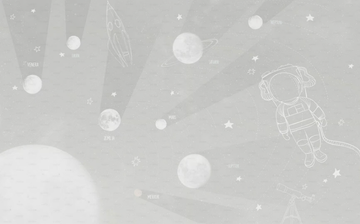 BRIGHT COSMOS - Landscape kids wallpaper by Studijo - view 3