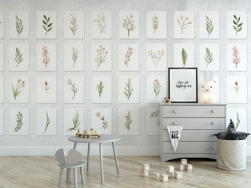 HERBARIUM - Kids wallpaper with floral pattern by Studijo - view 2