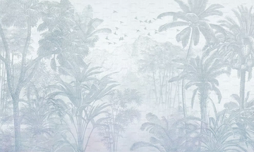 TROPICAL MEADOW - BLUE - Tropical wallpaper by Studijo - view 3