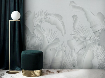 WHITE LEAVES - Tropical wallpaper by Studijo - view 2