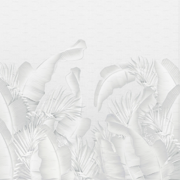 WHITE LEAVES - Tropical wallpaper by Studijo - view 3