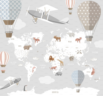 WORLD MAP - Motif kids wallpaper by Studijo - view 3