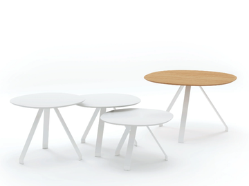 CELES - Round plywood side table with HPL edging by Systemtronic - view 2