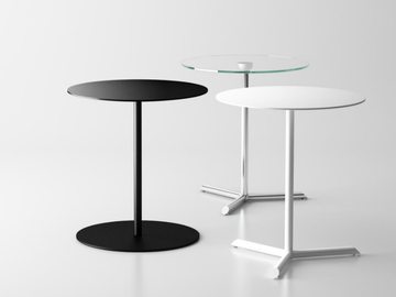 MILL - Round steel bistro side table by Systemtronic - view 2