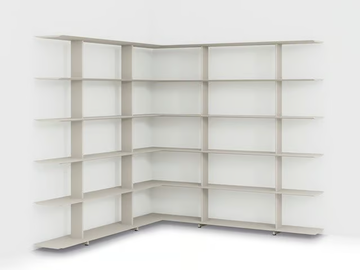WING 1600 CORNER - Open extruded aluminium office shelving by Systemtronic - view 2