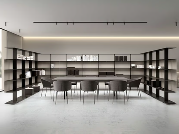 WING 1600 CORNER - Open extruded aluminium office shelving by Systemtronic - view 3