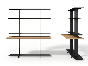 WING - Bookcase with secretary desk by Systemtronic - view 2