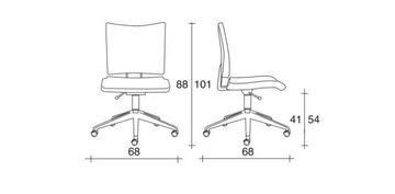 AVIAMID 3450 - Fabric office chair with castors with 5-Spoke base by TALIN - view 3