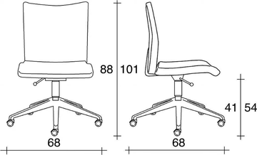 AVIAMID 3540 - Fabric office chair with castors with 5-Spoke base by TALIN - view 3