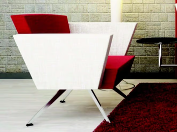 C1 B - Fabric lobby chair with armrests by TALIN - view 2