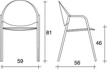 DELFI 085 - Stackable polypropylene reception chair with armrests by TALIN - view 3