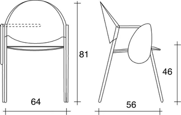 DELFI 085 TDX - Polypropylene training chair with armrests with writing tablet by TALIN - view 3