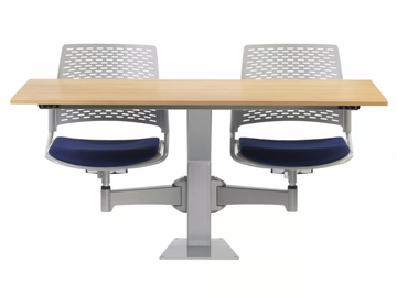 DIDAKTA SQUARE D 20 - Modular MDF study table with integrated chairs by TALIN - view 2