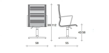 KEYPLUS 3158 - Mesh office chair with armrests with 4-Spoke base by TALIN - view 3