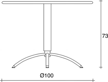 KOMBY 946 - Round MDF contract table by TALIN - view 3