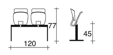 VEKTA A 111 - Freestanding multi-layer wood beam seating with tip-up seats by TALIN - view 3