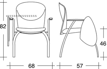 VULCAN 1275 ZT - Plastic training chair with armrests with writing tablet by TALIN - view 3