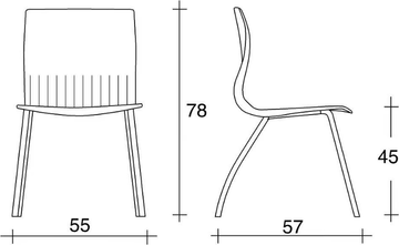 WEBBY 333 - Stackable plastic chair by TALIN - view 3