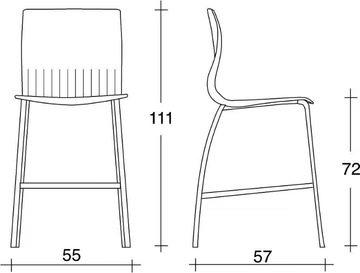 WEBBY 333H - Chair with footrest by TALIN - view 3