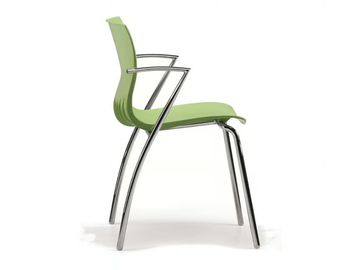 WEBBY 334 - Stackable plastic chair with armrests by TALIN - view 2