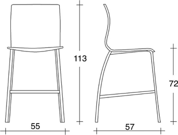 WEBWOOD 353H - Chair with footrest by TALIN - view 3