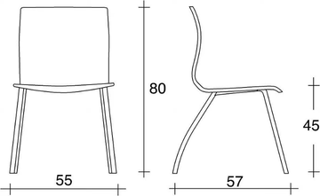 WEBWOOD 353S - Stackable fabric chair by TALIN - view 3