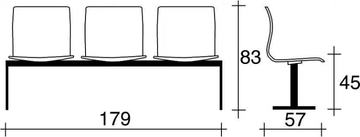 WEBWOOD 356B3 - Freestanding multi-layer wood beam seating by TALIN - view 3
