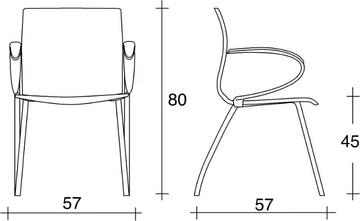WEBWOOD 359 - Multi-layer wood chair with armrests by TALIN - view 3
