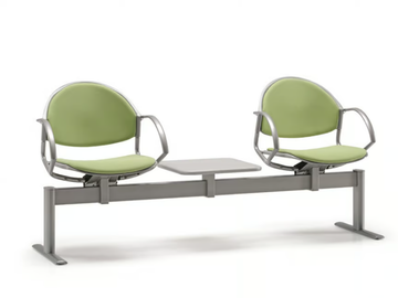DELFI 086 B2T - Freestanding fabric beam seating with armrests by TALIN - view 2