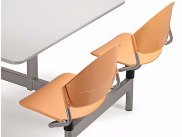 DELFI D800 - Rectangular plastic monoblock canteen table with integrated seats by TALIN - view 3
