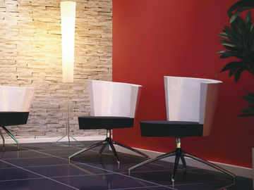 EL 1 - Swivel upholstered with 4-spoke base fabric easy chair by TALIN - view 3