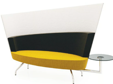 EL2DKT - Fabric small sofa high-back by TALIN - view 3