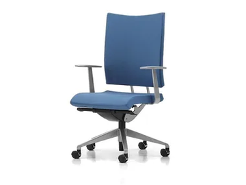 AVIAMID 3412 - Fabric office chair with castors with armrests with 5-Spoke base by TALIN - view 2