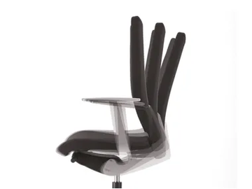 AVIAMID 3512 - Fabric office chair with castors with armrests with 5-Spoke base by TALIN - view 2