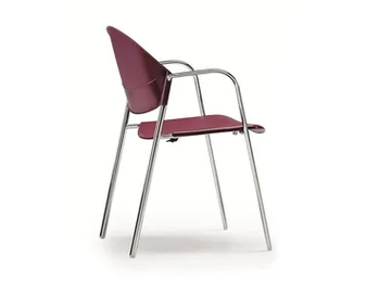 DELFI 085 - Stackable polypropylene reception chair with armrests by TALIN - view 2