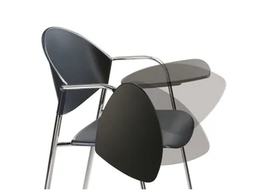 DELFI 085 TDX - Polypropylene training chair with armrests with writing tablet by TALIN - view 2