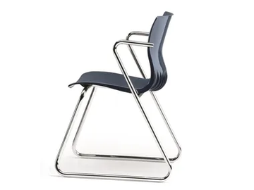 WEBBY 331 - Stackable sled base plastic chair with armrests by TALIN - view 2