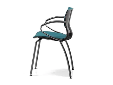 WEBBY 339 S - Cantilever upholstered fabric chair with armrests by TALIN - view 2