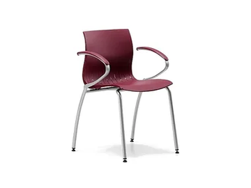 WEBBY 339 - Stackable plastic chair with armrests by TALIN - view 2