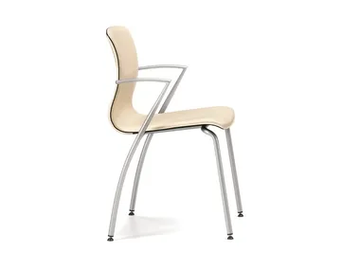 WEBTOP 384 - Upholstered tanned leather chair with armrests by TALIN - view 2