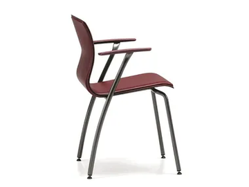 WEBTOP 388 - Upholstered tanned leather chair with armrests by TALIN - view 2