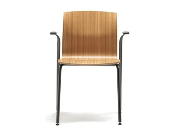 WEBWOOD 358 - Multi-layer wood chair with armrests by TALIN - view 2