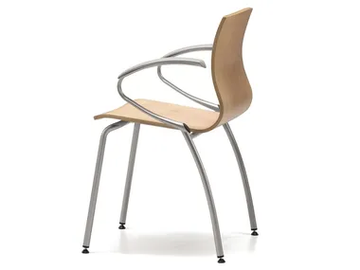 WEBWOOD 359 - Multi-layer wood chair with armrests by TALIN - view 2