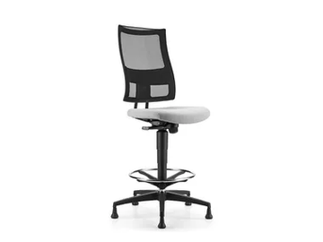 ALLYNET 1743 - Height-adjustable mesh drafting stool with 5-Spoke base by TALIN - view 2