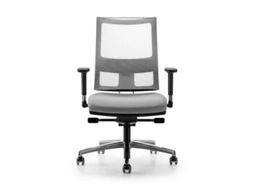 ALLYNET 1777 - Mesh office chair with castors with armrests with 5-Spoke base by TALIN - view 2