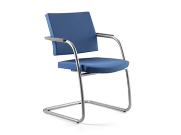 AVIAMID 3418 - Cantilever fabric reception chair with armrests by TALIN - view 2