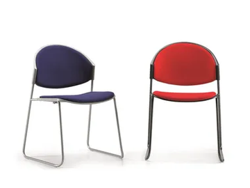 DELFI 080 - Sled base upholstered fabric chair by TALIN - view 2
